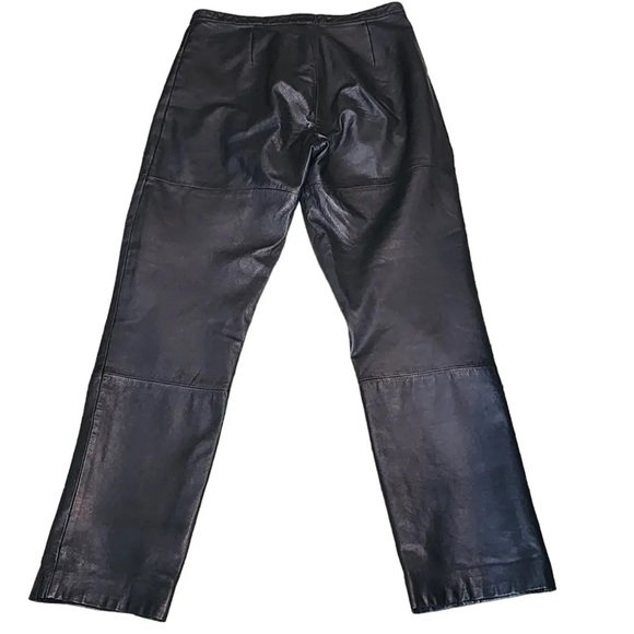 Vintage Black Leather Pants by Style & Co - Picture 2 of 4